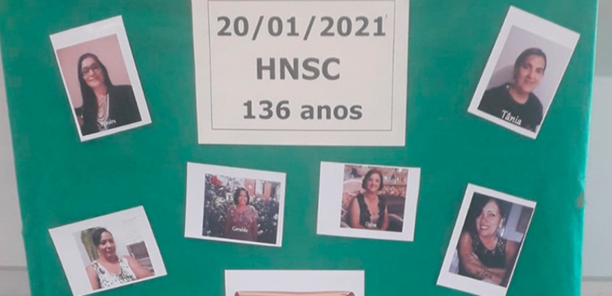 Mural homenageia funcionárias do HNSC